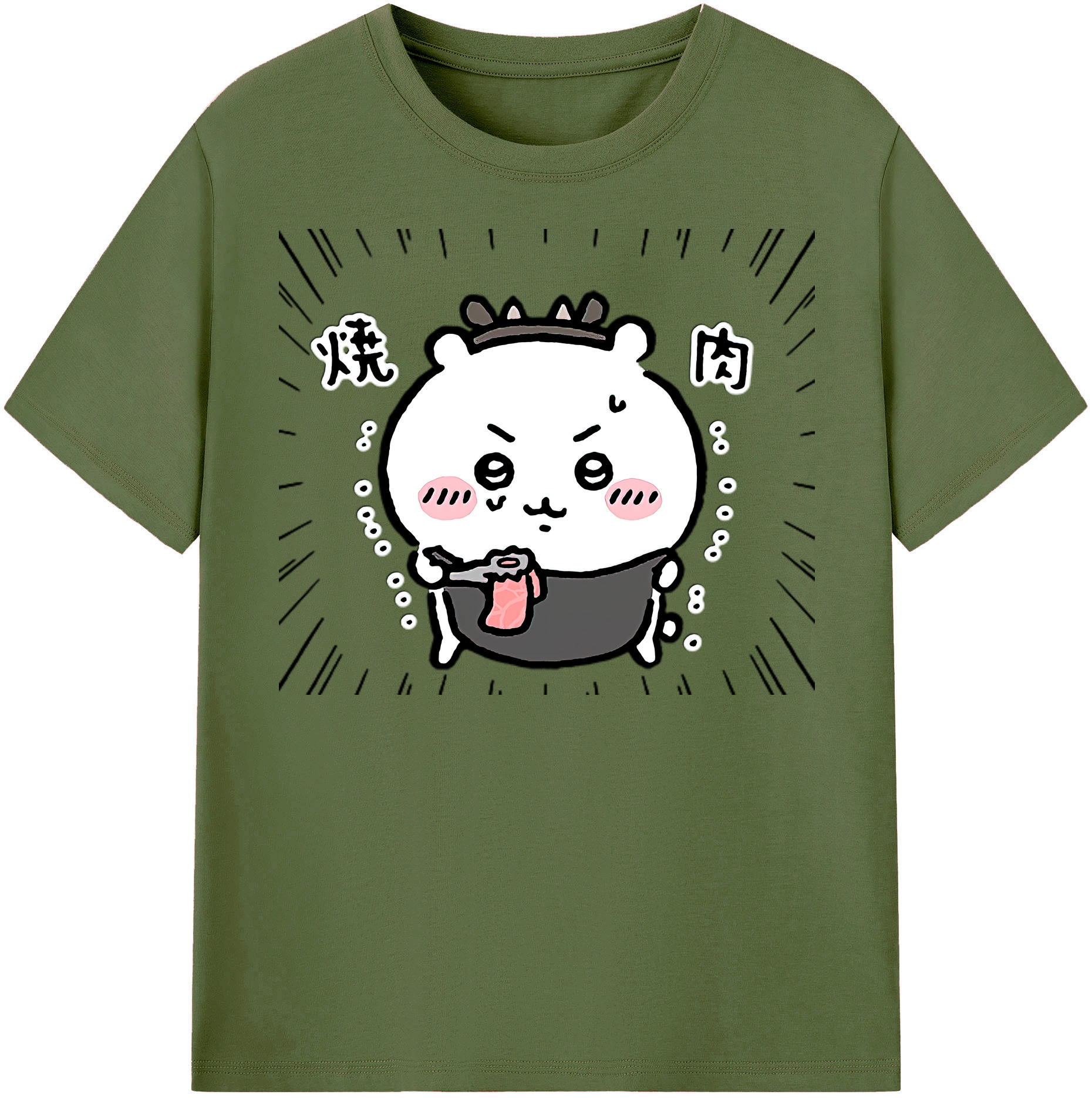 （画像用） ちいかわ ちいかわ Chii-kawa chiikawa 綿100％半袖Tシャツ（フロントプリント）